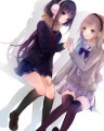紫黒×胡桃染