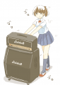 ギターアンプ転がしてる女子高生