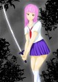 セーラー服と日本刀