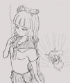 なんだか.さんの今日のお題は、セーラー服の妹紅です！