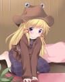 私服な諏訪子と。