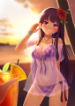 夕焼けの海
