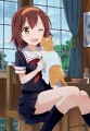 はいっ！　一番艦です！　　猫さんきれいになったね　