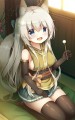 ご主人様！頭を太ももへどうぞ！