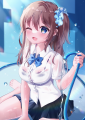 「えへへ、濡れちゃった…💦」